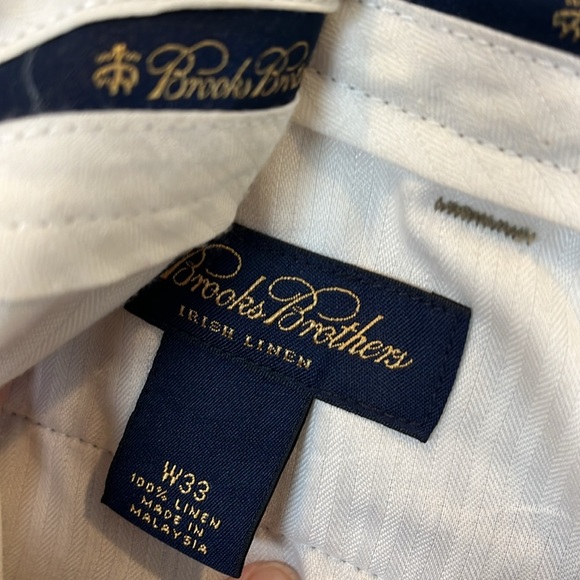 Brooks Brothers Men's 100% Irish Linen Flat Front Shorts 33 Waist 9 Inseam - Picture 7 of 7